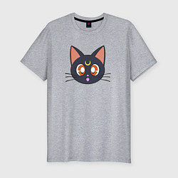 Мужская slim-футболка Cat