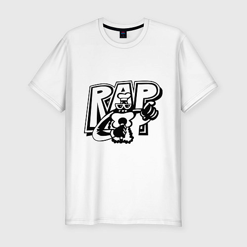 Мужская slim-футболка Rap man / Белый – фото 1