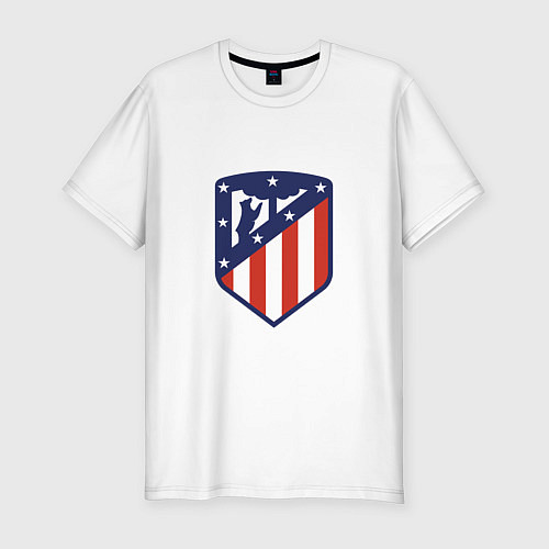 Мужская slim-футболка Atletico Madrid / Белый – фото 1