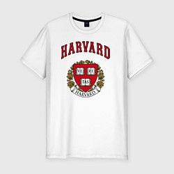 Футболка slim-fit Harvard university, цвет: белый