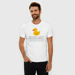 Футболка slim-fit Sick my duck!, цвет: белый — фото 2
