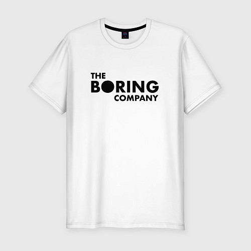 Мужская slim-футболка The boring company / Белый – фото 1