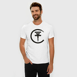 Футболка slim-fit Tokio Hotel: Black Symbol, цвет: белый — фото 2