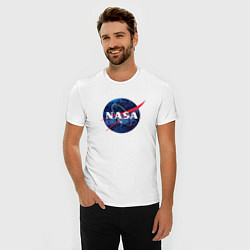 Футболка slim-fit NASA: Cosmic Logo, цвет: белый — фото 2