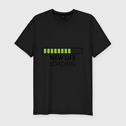 Футболка slim-fit New life. Loading, цвет: черный