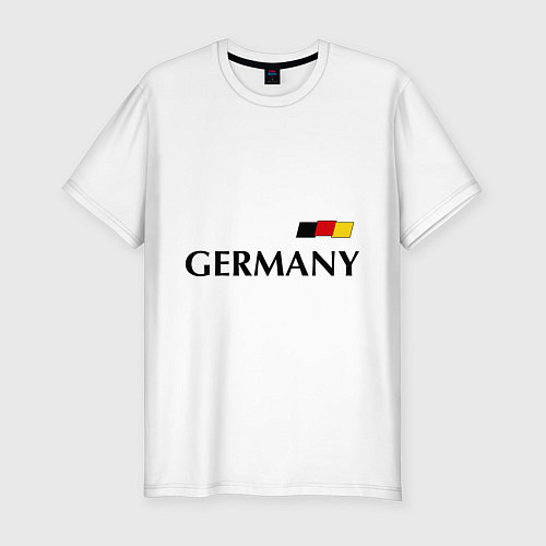 Мужская slim-футболка Сборная Германии: 10 номер / Белый – фото 1