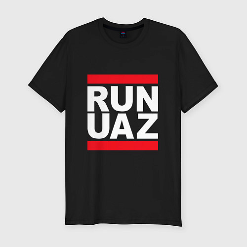 Мужская slim-футболка Run UAZ / Черный – фото 1