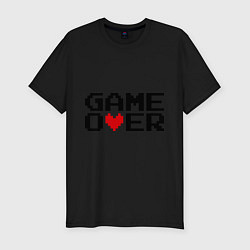 Футболка slim-fit Game over 8 bit, цвет: черный