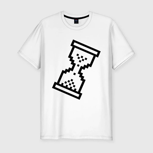 Мужская slim-футболка Часики / Белый – фото 1