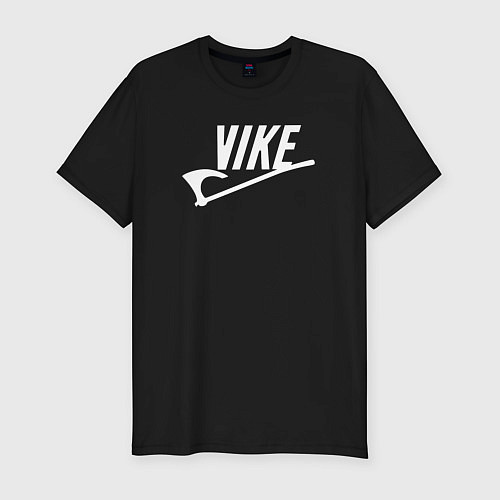 Мужская slim-футболка Vike / Черный – фото 1