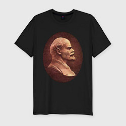 Мужская slim-футболка Ленин с купюры