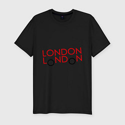 Мужская slim-футболка Автобус LONDON