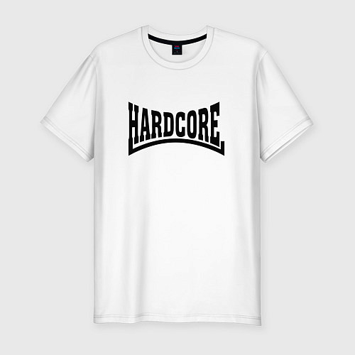 Мужская slim-футболка Hardcore / Белый – фото 1