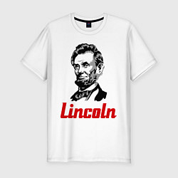 Мужская slim-футболка Abraham Lincoln
