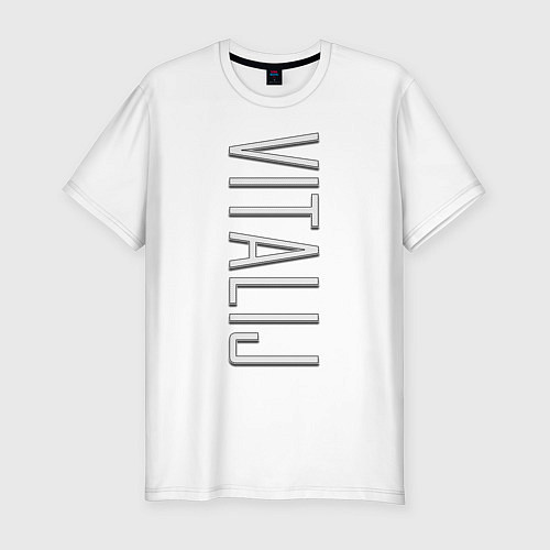 Мужская slim-футболка Vitalij Font / Белый – фото 1