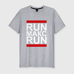 Футболка slim-fit Run Макс Run, цвет: меланж