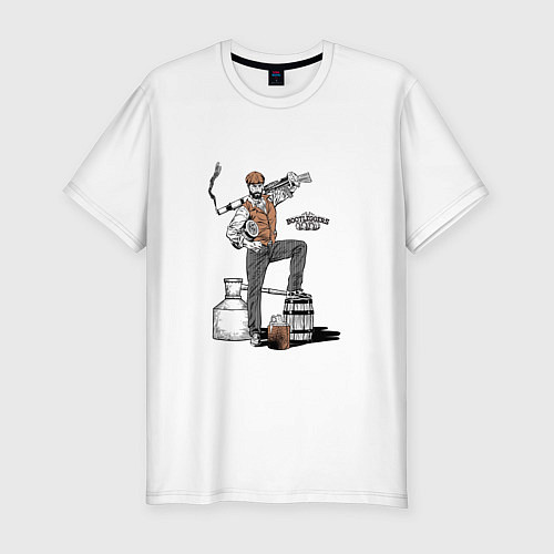 Мужская slim-футболка Бутлегер / Белый – фото 1