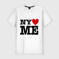 Футболка slim-fit Ny love me, цвет: белый