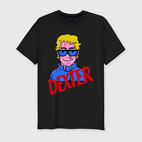 Мужская slim-футболка Dexter Comics / Черный – фото 1