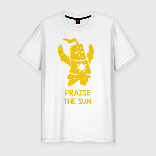 Мужская slim-футболка Praise the Sun / Белый – фото 1