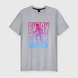 Футболка slim-fit Everyday I'm shuffling, цвет: меланж