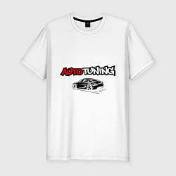 Футболка slim-fit Autotuning, цвет: белый