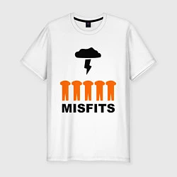 Футболка slim-fit Misfits Volt, цвет: белый