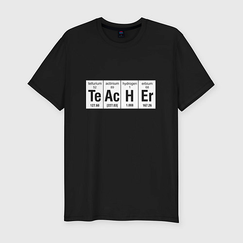 Мужская slim-футболка Te Ac H Er / Черный – фото 1