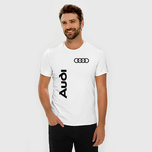 Мужская slim-футболка Audi Style / Белый – фото 3