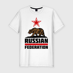 Мужская slim-футболка Russian Federation
