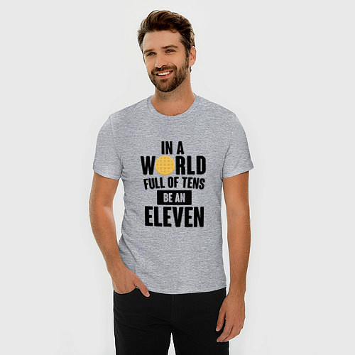 Мужская slim-футболка Be A Eleven / Меланж – фото 3