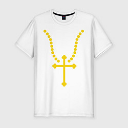 Мужская slim-футболка Костюм священника