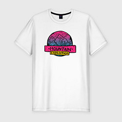Мужская slim-футболка Neon Mountain Expedition