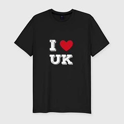 Футболка slim-fit I love UK, цвет: черный