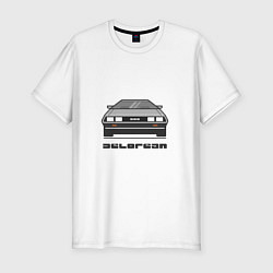 Мужская slim-футболка DeLorean