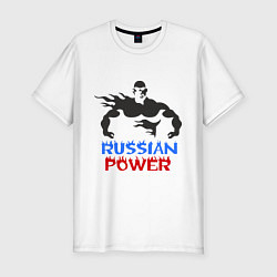 Мужская slim-футболка Russian power
