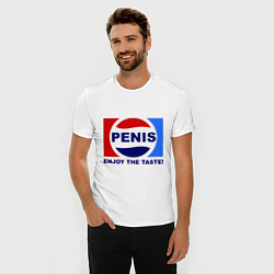 Футболка slim-fit Penis. Enjoy the taste, цвет: белый — фото 2