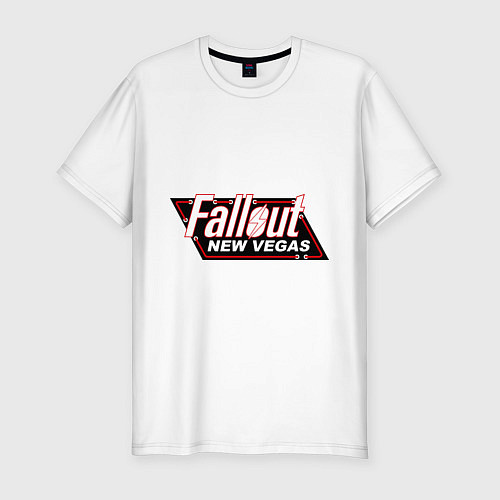 Мужская slim-футболка Fallout: New Vegas / Белый – фото 1