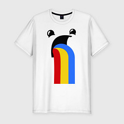 Мужская slim-футболка Funny Rainbow