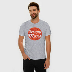 Футболка slim-fit Elon Musk: Occupy Mars, цвет: меланж — фото 2