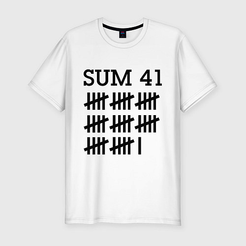 Мужская slim-футболка Sum 41: Days / Белый – фото 1