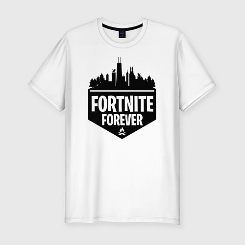 Мужская slim-футболка Fortnite Forever / Белый – фото 1