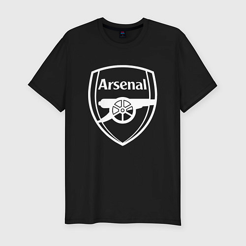 Мужская slim-футболка FC Arsenal / Черный – фото 1