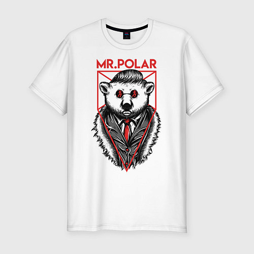 Мужская slim-футболка Mr Polar / Белый – фото 1