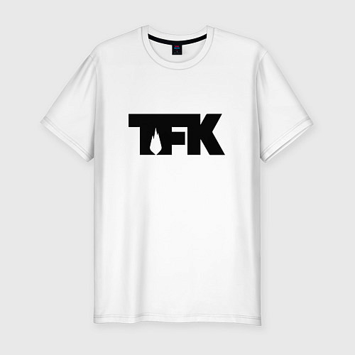 Мужская slim-футболка TFK: Black Logo / Белый – фото 1