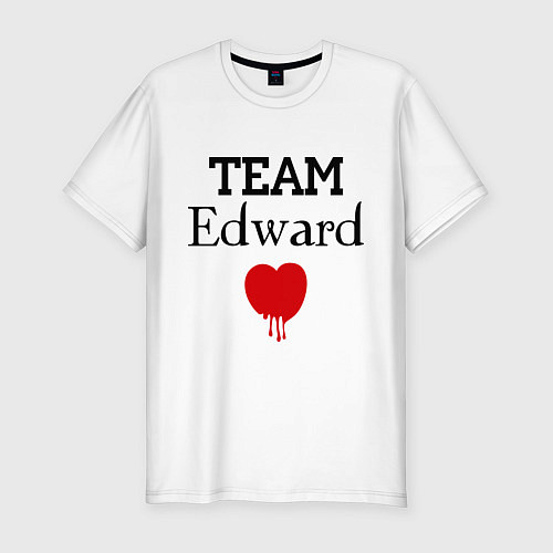 Мужская slim-футболка Team Edvard heart / Белый – фото 1
