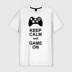 Мужская slim-футболка Keep Calm & Game On