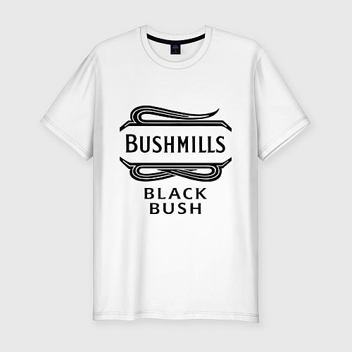 Мужская slim-футболка Bushmills black bush / Белый – фото 1