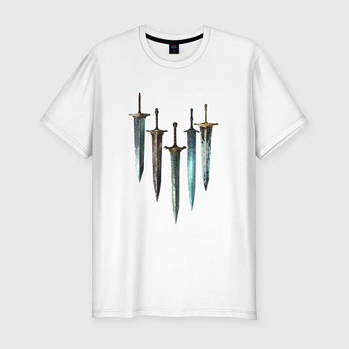 Мужская slim-футболка Bloodborne Knives / Белый – фото 1