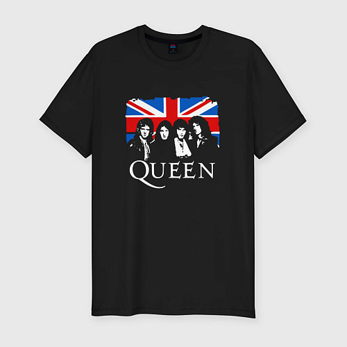 Мужская slim-футболка Queen UK / Черный – фото 1